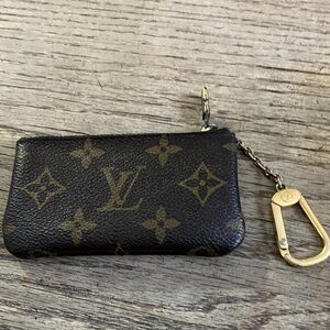 Louis Vuitton Brown Monogram Key Holder And Change Purse